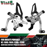 Motorcycle Adjustable Footrest Rearset For DUCATI Panigale V2 899 959 1199 1299 Fairing Accessories 