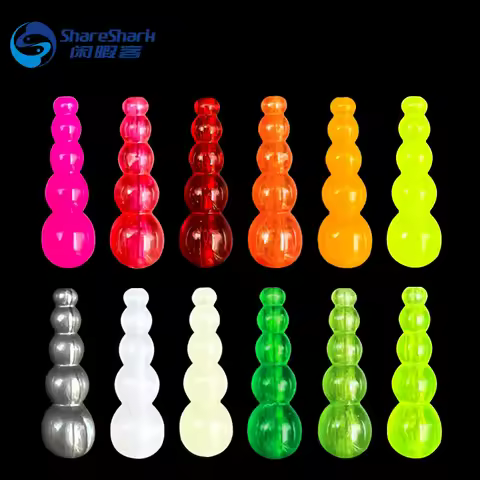 50 PCS Stacked Fishing Beads Trout Tapered Lure Beads Making Walleye Spinner Rig Inline Spinner Bead