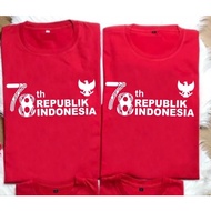 Short-sleeved T-shirt for the Republic of Indonesia 76/ 76th Indonesian Independence Day T-shirt for