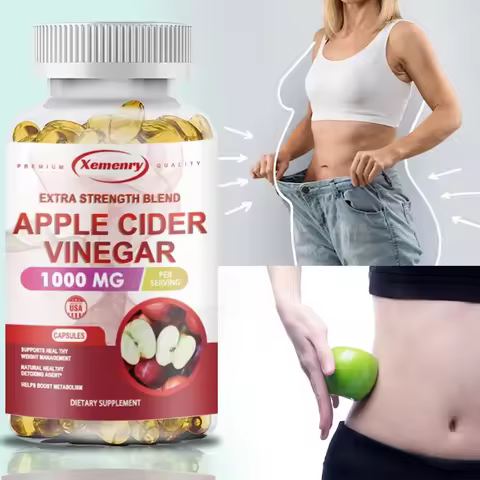 Apple Cider Vinegar Capsules - Supports Digestive Health, Natural Detoxification, Constipation Relie