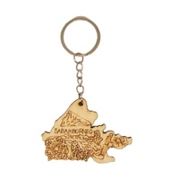 Keychain Sabah Special Craft/Creative Wood Craft ( 1 pcs )