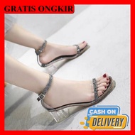 Bamstore Hils Import Hils ImportedWanita Xl640 High Ribbon Sdh Oz79 Malaika - Shella Glass Heels C