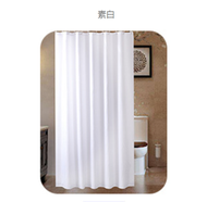 全城熱賣 - 防水純色滌綸布隔斷衛生間浴簾（素白色）(120*180 )