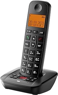 Ornin D1007TAM DECT Cordless Phone with Answering Machine, Caller id/Call Waiting, Backlit Display, Big Button Keypad, Single Handset Expandable to 5 handsets