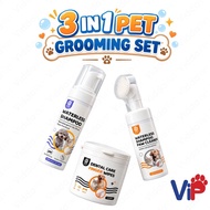 N4P 3-in-1 Pet Cleaning & Grooming Combo Fur Care, Paw Care & Dental Finger Wipes for Dogs and Cats