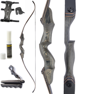 60 Inch Recurve Bow Traditional Longbow 25-60lbs Brace Height 18-20cm Laminated Limbs