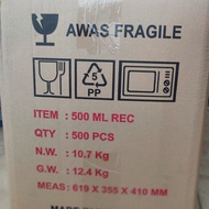 Terjangkau 1 Dus Thinwall Dm 500Ml Food Container Persegi Panjang Food