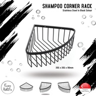 Black Stainless Steel Corner Rack Shampoo Basket/ Shampoo Holder SG Stocks