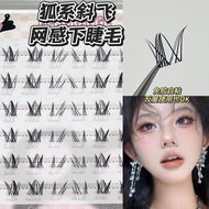 Flying Lazy herorange Root Sticky day Net Root Feel Transparent Clear Fox Diagonal Segmented Eyelash