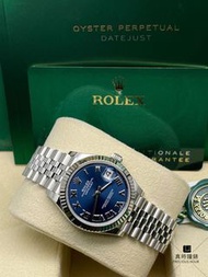 278274全新DATEJUST系列278274 BLUE ROM JUB羅馬字31mm藍色錶盤紀念型日誌機械手錶