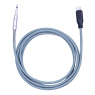 6.35mm Male to USB Type-C Male Guitar Audio Cable 1/4Inch to USB-C Recording Cord Guitar to USB C Re