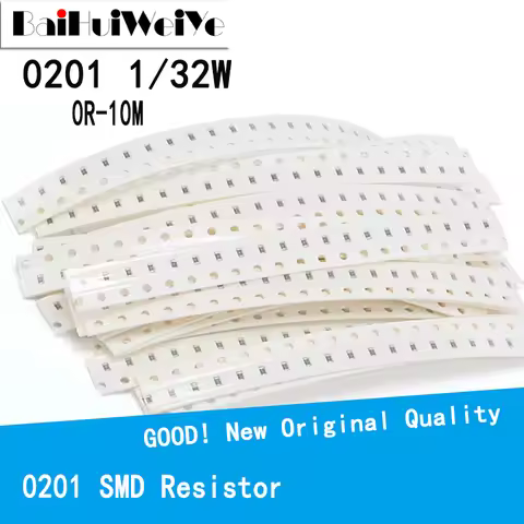 100PCS/LOTE 0201 SMD Resistor 0R-10M 1/20W 0 1 10 100 150 220 330 ohm 1K 2.2K 10K 100K 0R 1R 10R 100