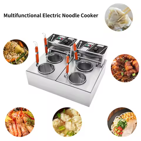 4-head Economical Commercial High-power Noodle Cooking Stove 10L Small Hot Pot Machine and Kanto Boi