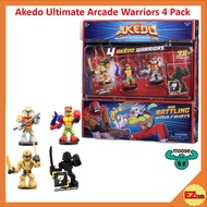 Moose Akedo Ultimate Arcade Warriors - Warrior Collector 4 Pack Mini Battling Action Figures 14245 - 14247