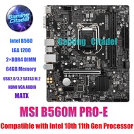 Used MSI B560M PRO-E MATX DDR4 LGA 1200 Motherboard B560 Chipset Supports 10th 11th Intel Processor 