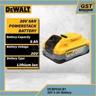 Dewalt 20V XR Powerstack Battery 5.0Ah Batteri DCBP520-B1