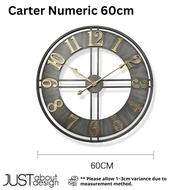 Clock Wall Jam Dinding Besar Ruang Tamu Modern Jam Dinding Hiasan 3D Wrought Iron Creative Big Wall