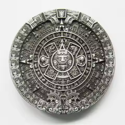 Vintage Style Aztec Calendar Belt Buckle Free Shipping also Stock in US Boucle de ceinture BK-WT126A