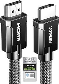 UGREEN 8K HDMI 2.1 Certified Cable 3M, 8K@60Hz 4K@120Hz 48Gbps High Speed Braided HDMI Cord, Support HDCP 2.3, Dynamic HDR, Dolby Vision, eARC, Compatible with Xbox One, Switch, Samsung TV, Roku, PS5