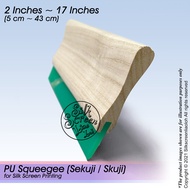 PU V/Square Type Squeegee (Sekuji / Skuji) For Silk Screen Printing  (2 Inches - 17 Inches)