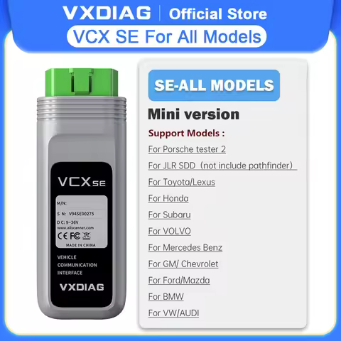 VXDIAG VCX SE J2534 Passthru Programmer OEM Reprogramming Diagnostic Tool for 11+ Brands for Mercede