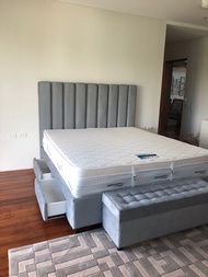 Customized bed with headboard