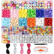 Dowsabel Bracelet Making Kit Beads for Bracelets Making Pony Beads Polymer Clay Beads Letter Beads f