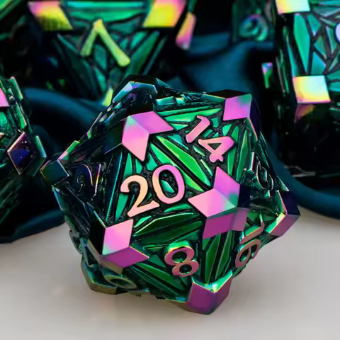 7PCS Metal DND Dice Set D&D Gaming Dice Set for Dungeon and Dragon Table Role Playing Handmade D and