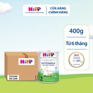 Thùng 6 lon sữa dê HiPP 2 Organic 400g - Nhập khẩu Đức giúp bé phát triển chiều cao trí não tăng cườ