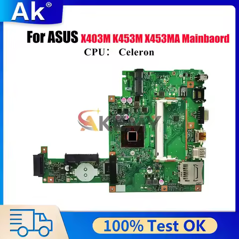 X453MA Laptop Motherboard For ASUS VivoBook X403M X453M K453M X453MA Notebook Mainboard With Celeron