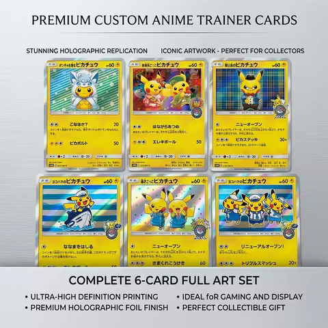 6PCS 2017 Anime PTCG Collection Card DIY Project PROMO A 037/SM-P Japanese TCG Foil Refractive Color