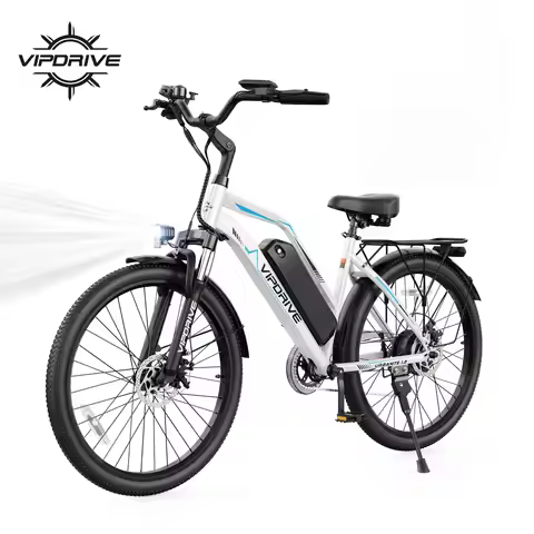 VIPDRIVE Urbanite 1.2 Adult Electric Bike, 750W Peak Power, 48V 7.8Ah Battery, 26-inch City E-bike, 