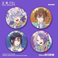 Anime Bungo Stray Dogs Dazai Gogol Sigma Badge Brooches Cosplay Pins Fashion Accessories Gifts Colle
