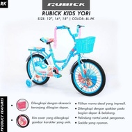 Sepeda Mini RUBICK YORI 12 16 18 inch sepeda anak perempuan roda 4