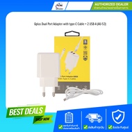 Qplus Dual Port Adapter with type-C Cable + 2 USB-A (AU-53)/1 Year