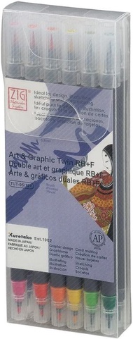 ZIG - 吳竹 軟硬雙頭水彩繪筆 Basic 12 色 (TUT9512VBA)