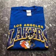 T-Shirt Lakers Mickey Mouse Los Angelese Biru | Kaos Biru Pria Wanita