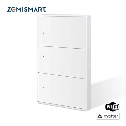 Zemismart Matter Over WiFi Physical Push Button Switch 1 2 3 4 6 Gangs Smart Wall Light Switches Goo