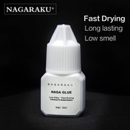 NAGARAKU low smell eyelash extension glue 5ml Black Eyelash Extension Glue – Quick Dry, Low Odor, St