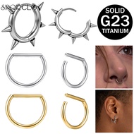 SPORCLO G23 Titanium Septum Ring 1 Pc Rock Hoop Earring 14G/16G/18G Ear Piercing Conch Earring Helix