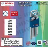 Bosch 9pcs Professional Allen Key Torx/Allen Key Hex - 1 600 A01 TH4 / 1 600 A01 TH5