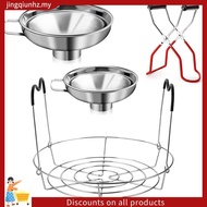 [in stock]4 Pieces Canning Kit, 1PC Canning Rack+ 1PC Canning Jar Lifter Tong+ 2PC Canning Funnels, 