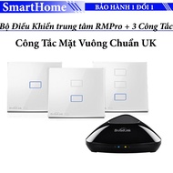 Bộ điều khiển trung tâm Broadlink RM-Pro + Bộ 3 công tắc Wifi cảm ứng điều khiển từ xa TC2 GM1/GM2/G