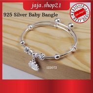 READY STOCK | 925 Silver Kitty Baby Bangle Bell For Kids (122072) | 925纯银 凯蒂猫铃铛宝宝手镯 | 925 Budak Gelang Tangan Perak