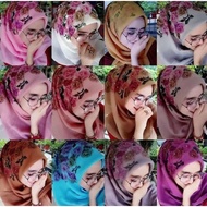 F (F18) SQUARE BELLA PRINTING VOAL RAWIS VEIL/HIJAB/JILBAB