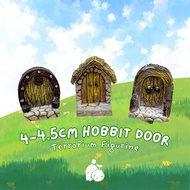 [M&M]Hobbit Door Terrarium Figurine DIY Craft Door Mini Figure Round Miniature Door Rustic Cute Gard