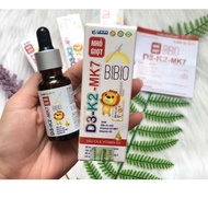 (Vị Dễ Uống) D3-K2-MK7 nhỏ giọt Bibio bổ sung vitamin D3-K2-MK7 chai 20ml