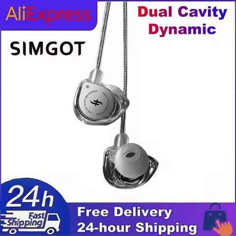 SIMGOT EW100 HIFI in-Ear Wired Earphones Dual Cavity Dynamic High Performance Monitor Music Headset 