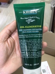 Kiehl's Men Oil Eliminator Deep Cleansing Exfoliating face wash for men 200ml .