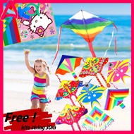 Big kite butterfly rainbow kite for kids with string kites for adults big kite thread saranggola wit